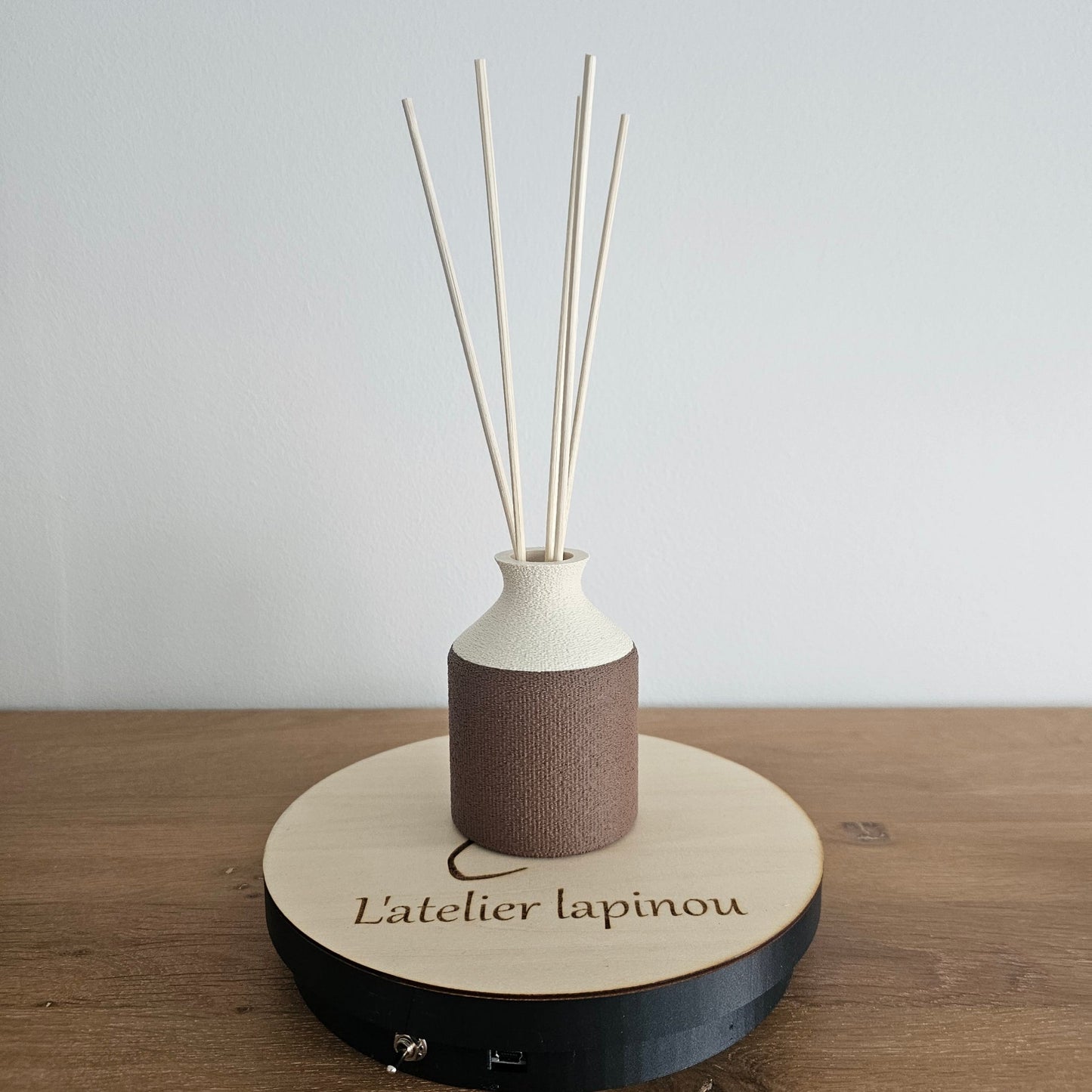 Diffuseur de parfum Meyer – Design bicolore artisanal, imprimé en 3D en Belgique