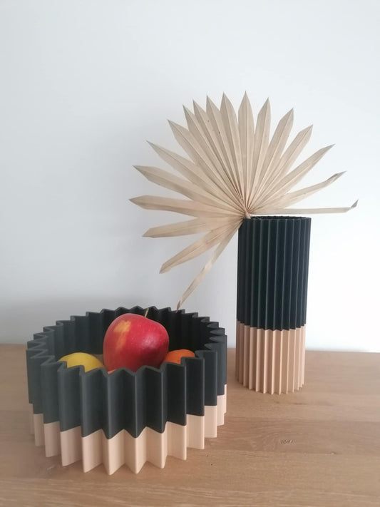 Corbeille GEMINI – Corbeille décorative design minimaliste imprimée en 3D, faite en Belgique